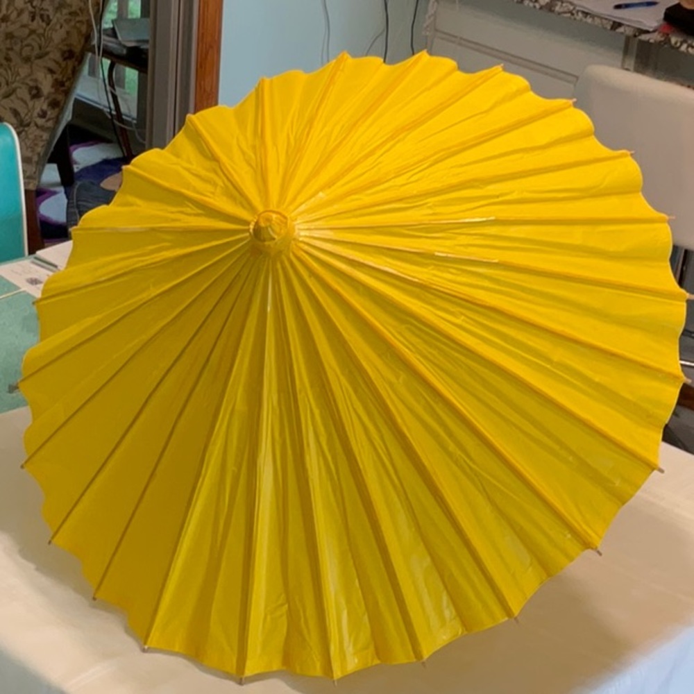 Large Yellow Paper Umbrella